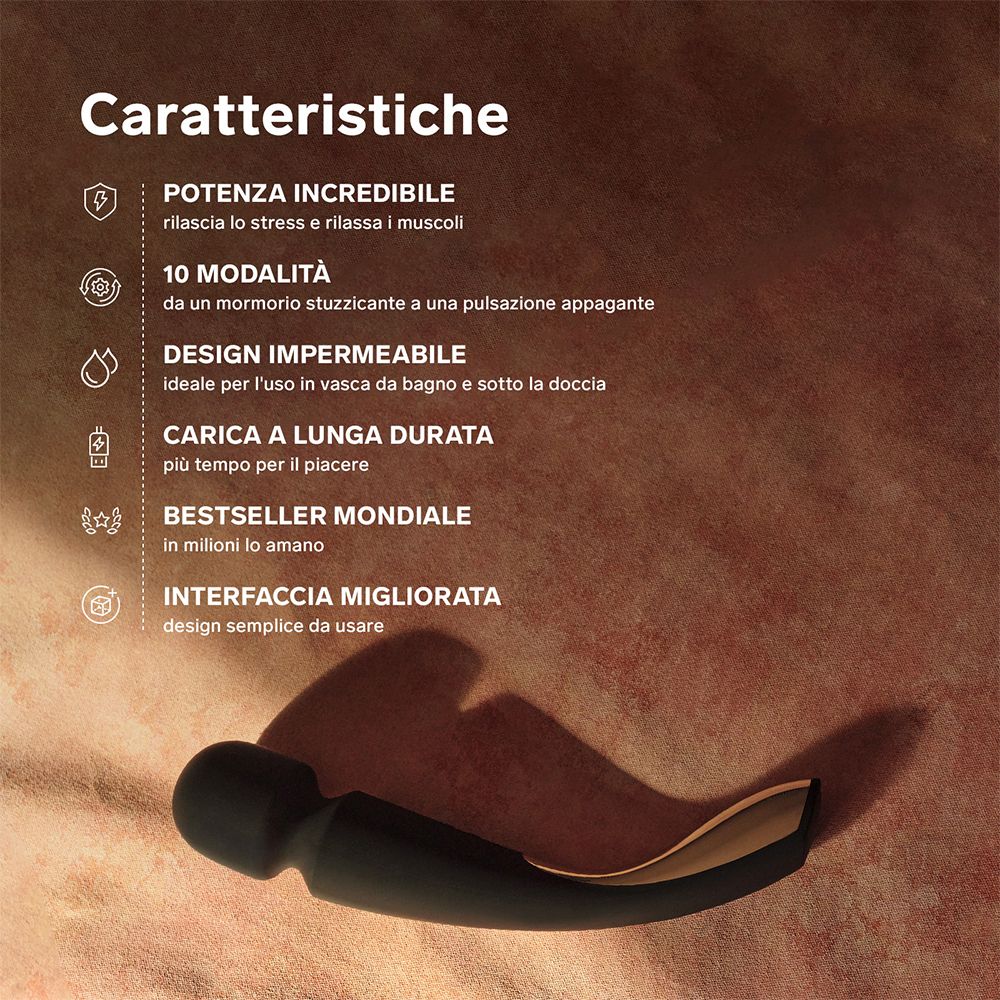 Produktmerkmale. Text in italienischer Sprache. Wand-Abbildung.