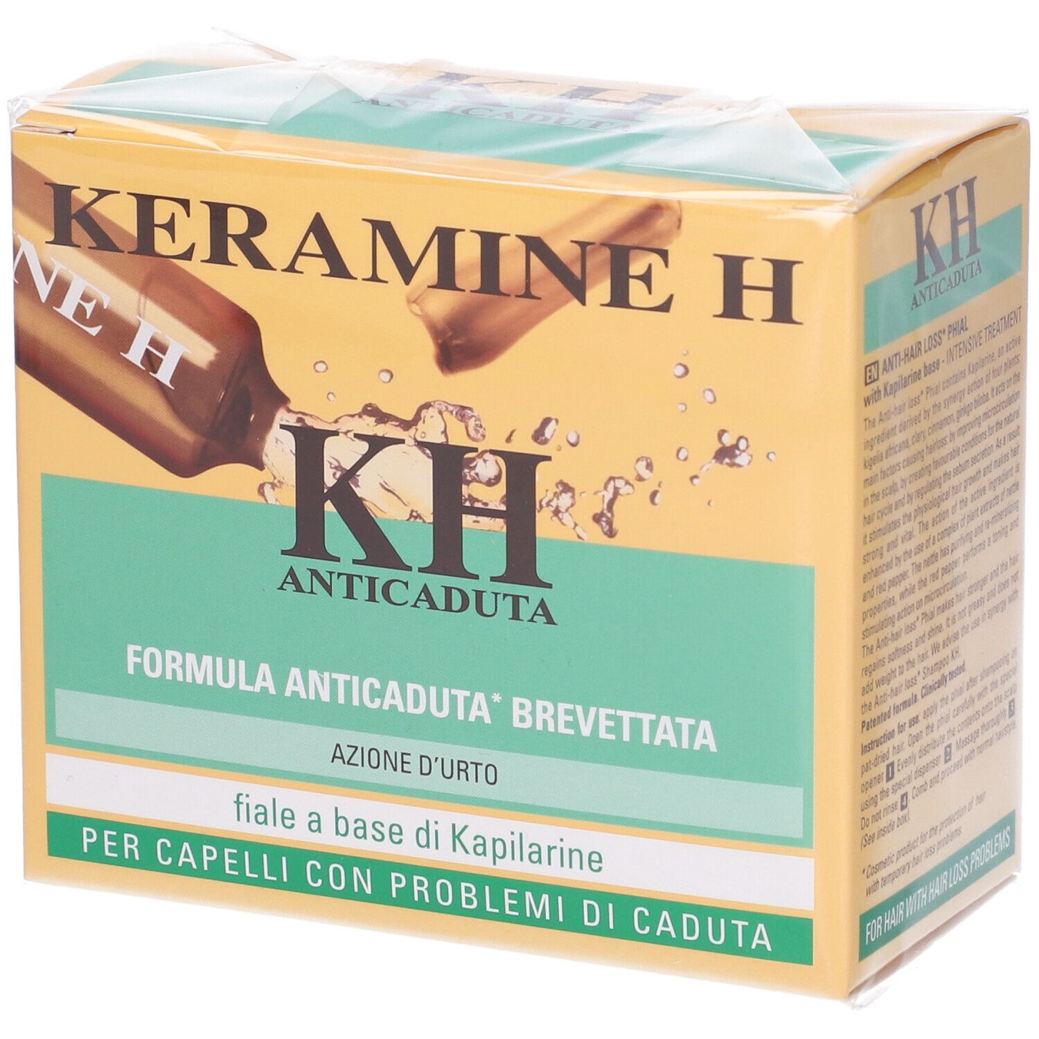 Keramine H AnticaDuta Box mit Formel gegen Haarausfall, basierend auf Kapilarine.