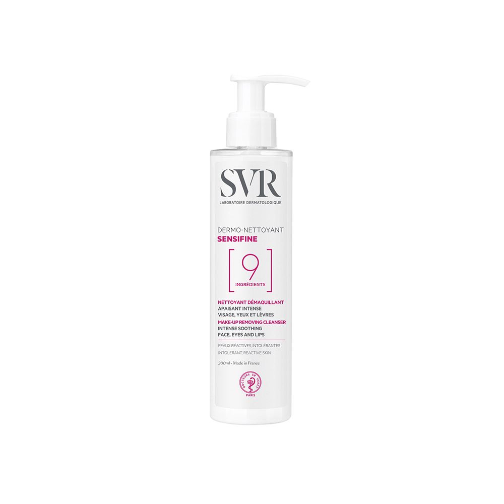 SVR Sensifine Dermo-Nettoyant mit Pumpspender. 200ml. Für reaktive Haut.