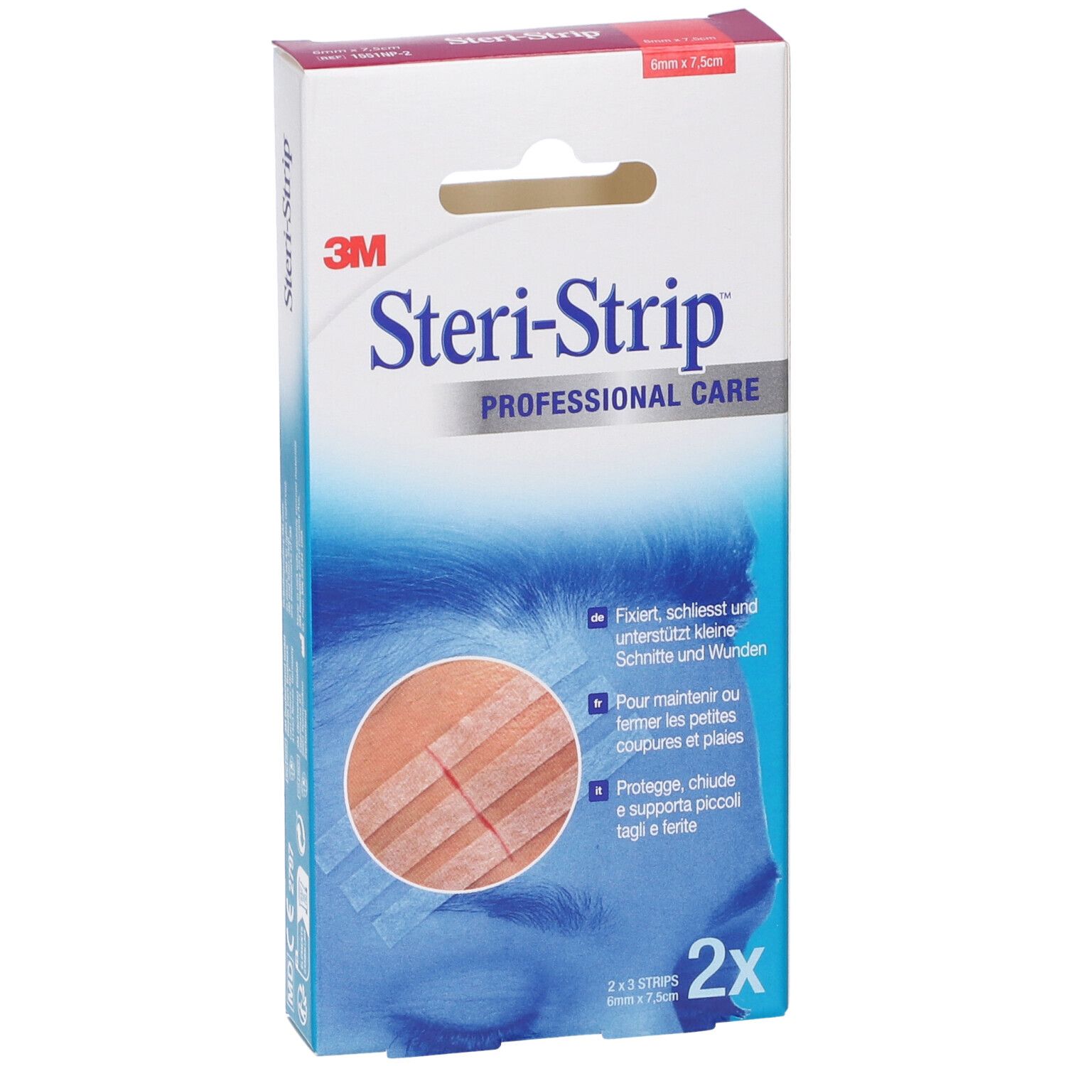 3M Steri-Strip professionelle Wundnahtstreifen, 2x3 Streifen.