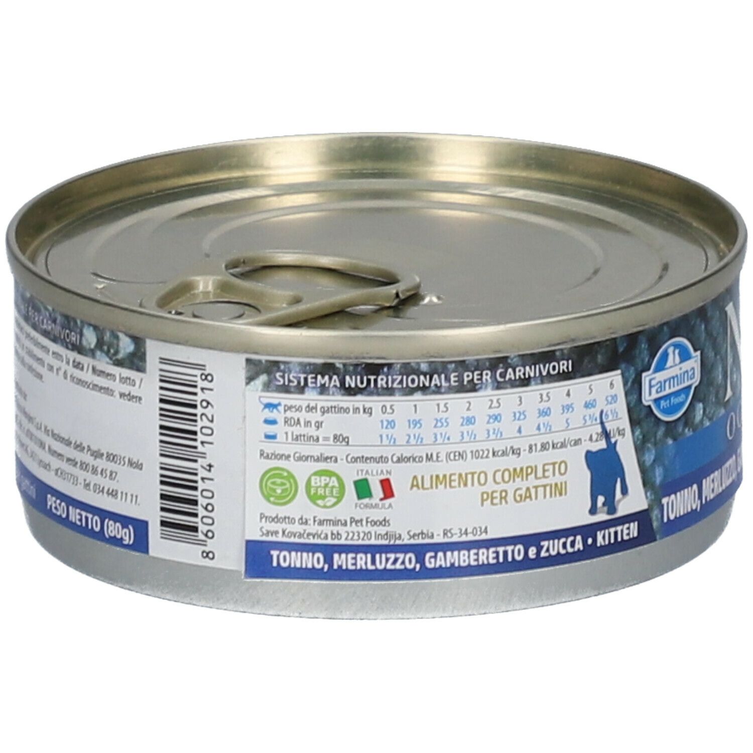 Nassfutter Farmina N&D Ocean - Katze Kittenfutter Thunfisch, Kabeljau, Garnele & Kürbis