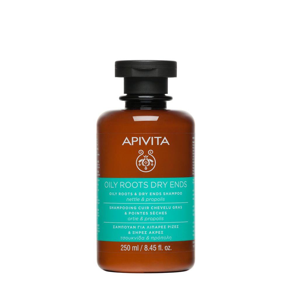 Apivita Shampoo für ölige Ansätze und trockene Spitzen, 250 ml.
