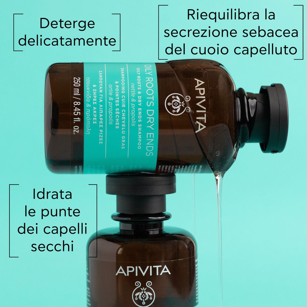 API VITA Shampoo für öliges Haar und trockene Spitzen, 250 ml.