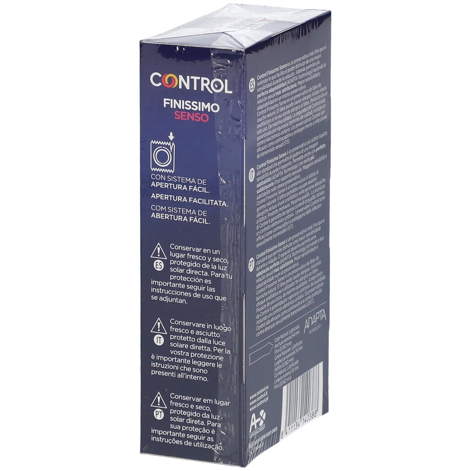 Packung Control Finissimo Senso Kondome, 12 Stück. Informationen zur Lagerung.
