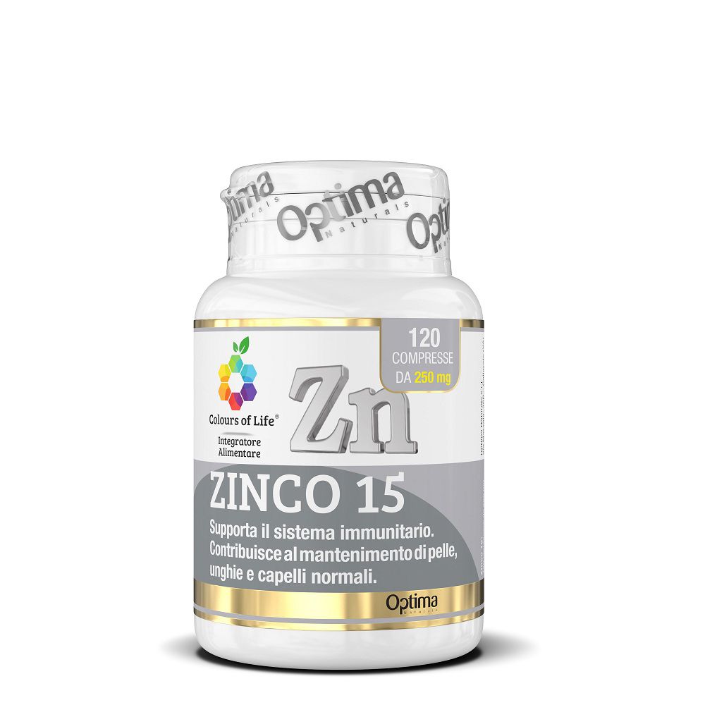 Flasche mit 120 Zink-Tabletten, Marke Colours of Life.
