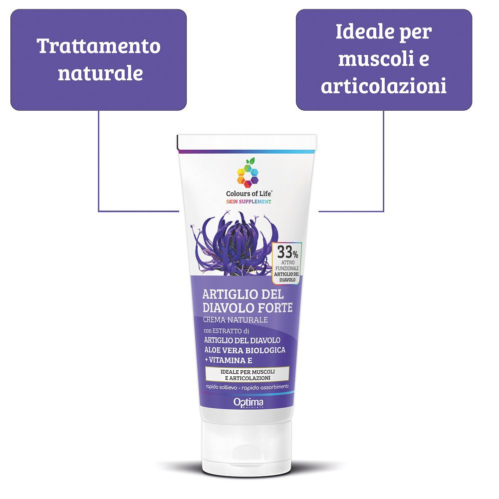 Tube der Teufelskralle Creme mit Hinweisen zu natürlicher Behandlung und Gelenken.