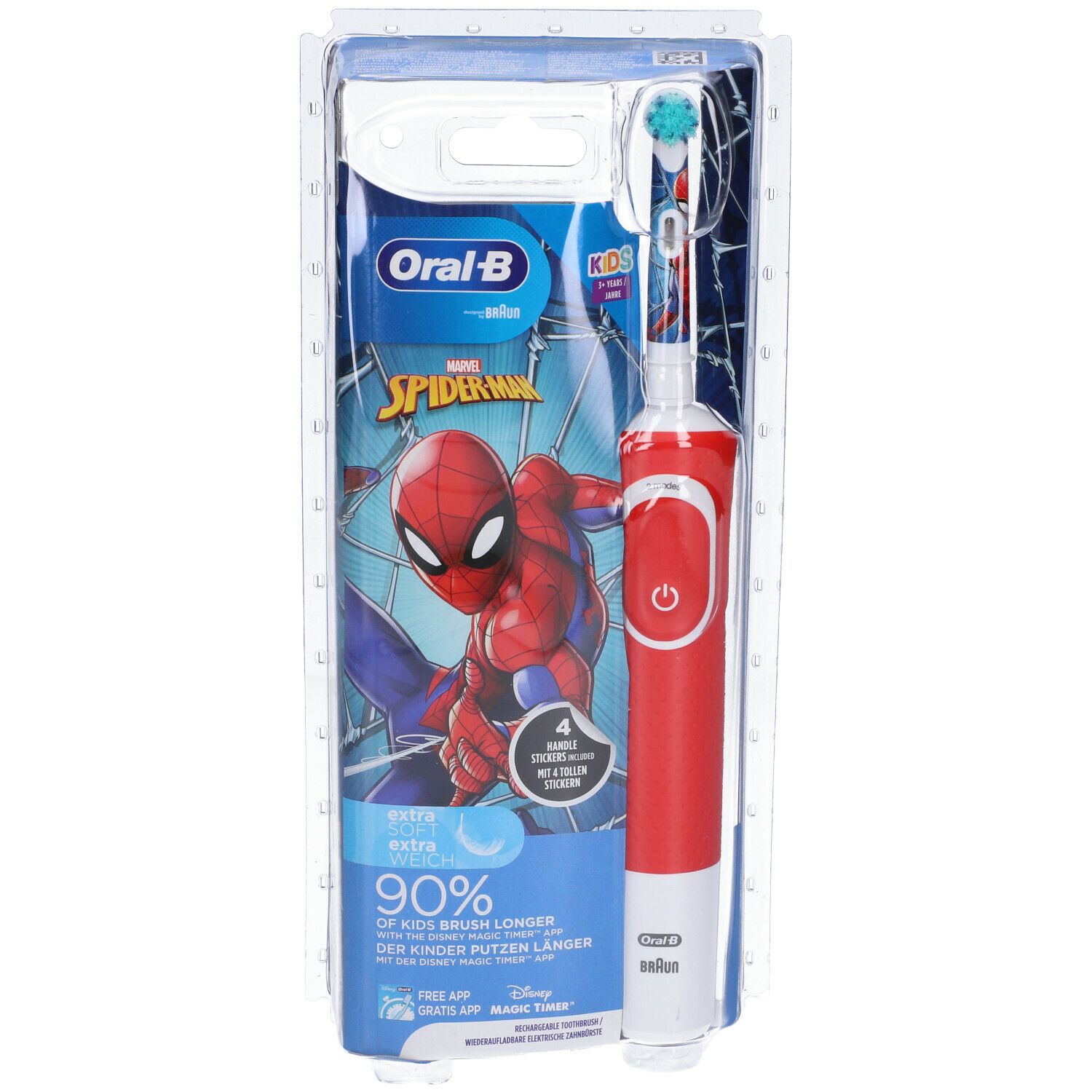 Oral-B - Elektrische Zahnbürste "Vitality 100 Kids Spiderman CLS" in Rot