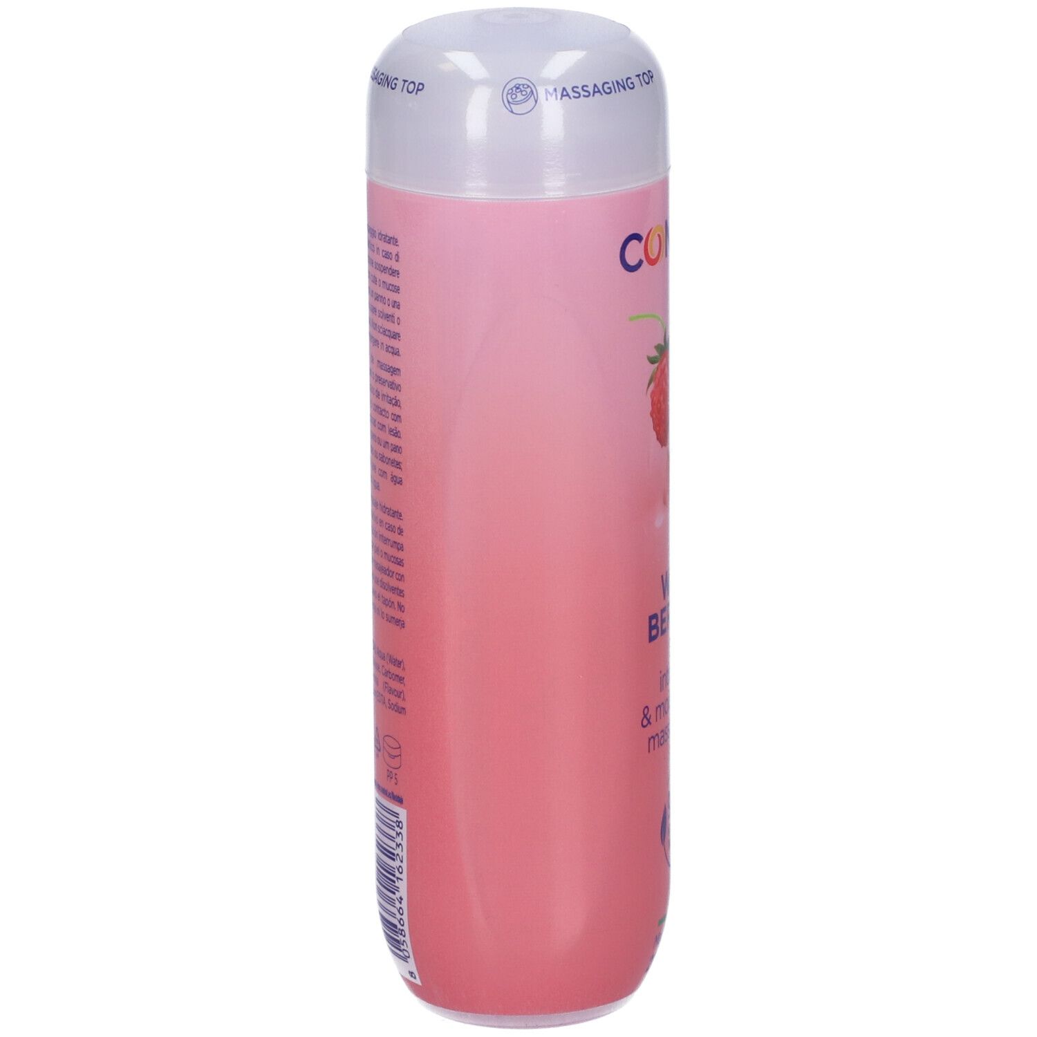 Control Massagegel Wild Berries, Seitenansicht einer 200ml Flasche.