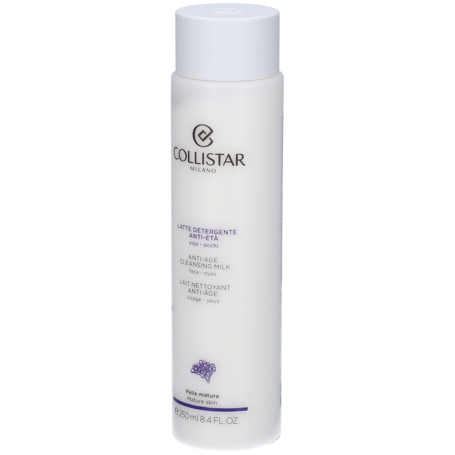 Collistar Anti-Age Reinigungs milch, 250ml Flasche für reife Haut.