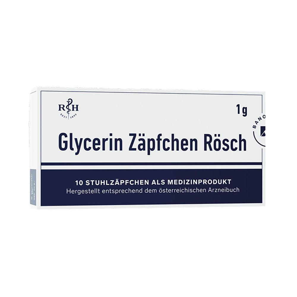 Glycerin Zäpfchen Rösch 1g Suppositorien 10 St