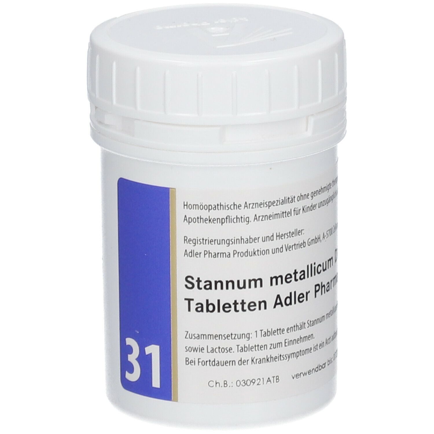 Adler Schüssler Salze Nr. 31 Stannum metallicum D12 Tabletten 100 g