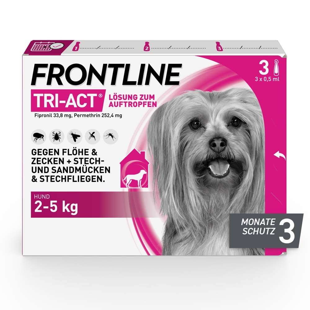 Frontline® TRI ACT Für Hunde 2 - 5 kg Lösung 3 St