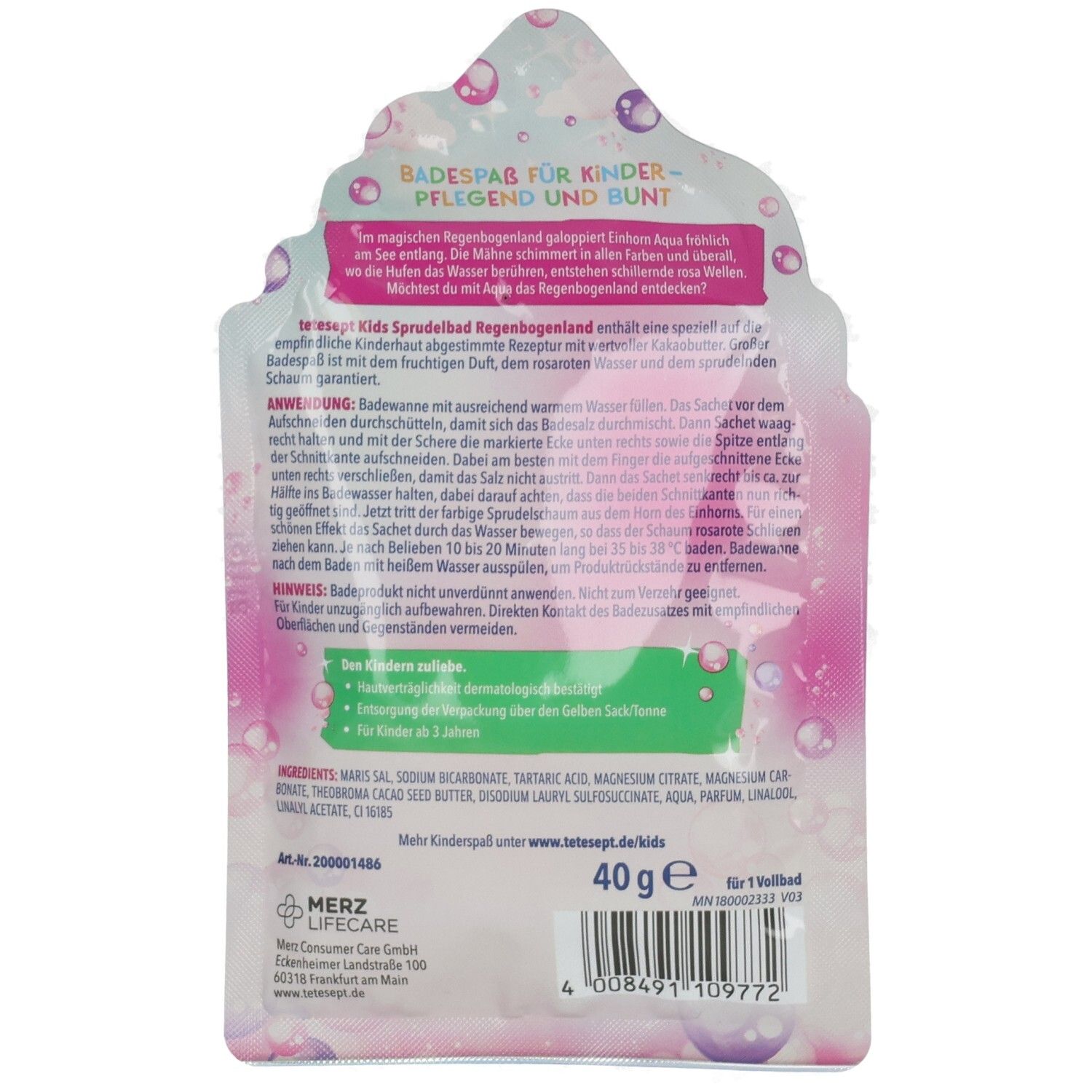 tetesept Kids Sprudelbad Regenbogenland 40 g