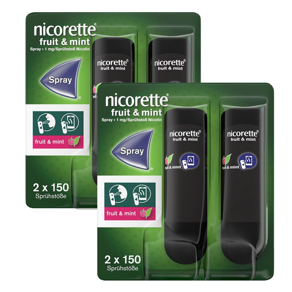 nicorette® fruit & mint Spray 1 mg Mundspray 2x2 St