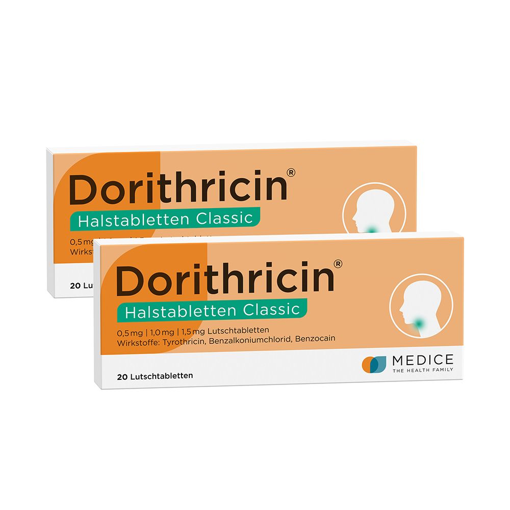 Dorithricin® Halstabletten Classic – bei Halsschmerzen und Schluckbeschwerden Lutschtabletten 2x20 St