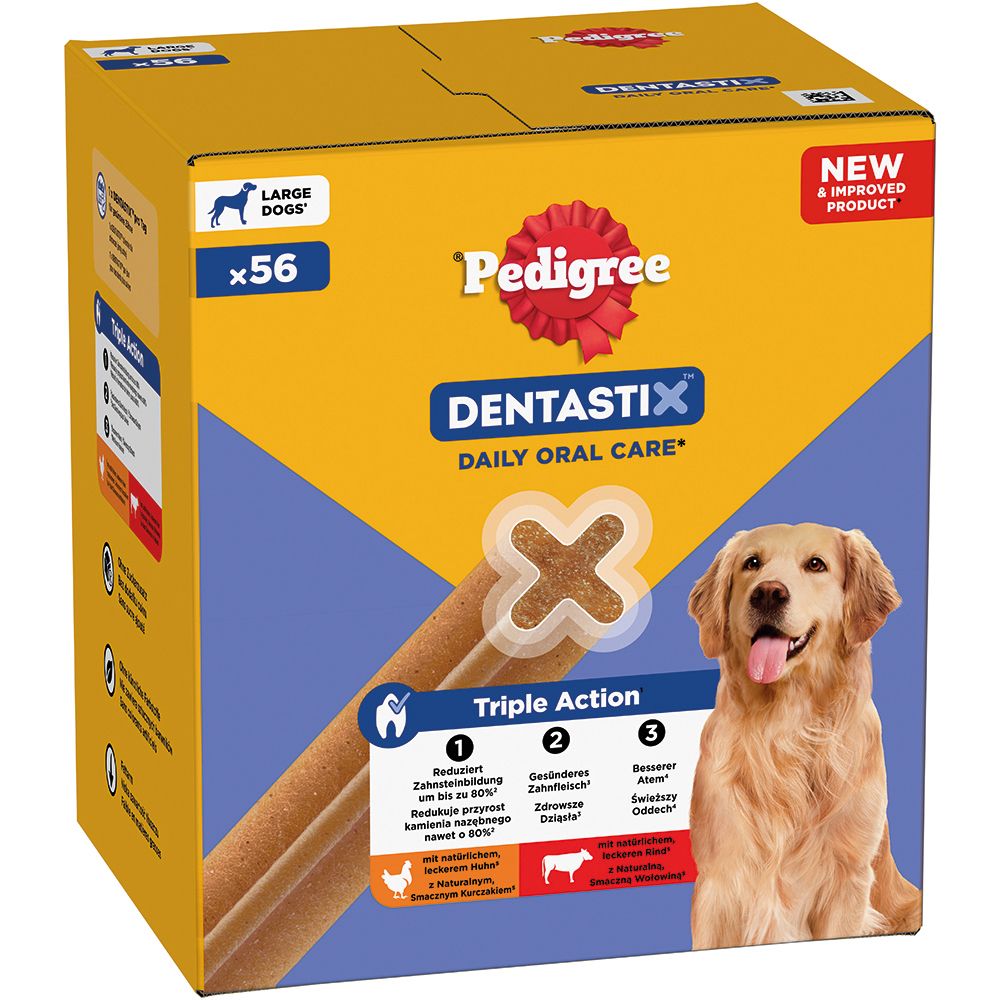 Pedigree Snacks Denta Stix large tägliche Zahnpflege Big Pack 56 St