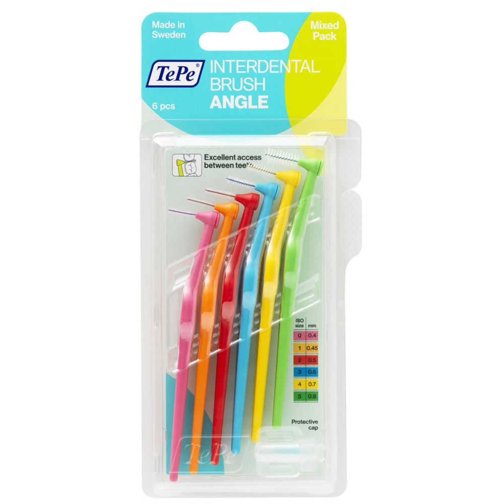 TePe Angle Interdentalbürsten gemischt Zahnbürste 6 St