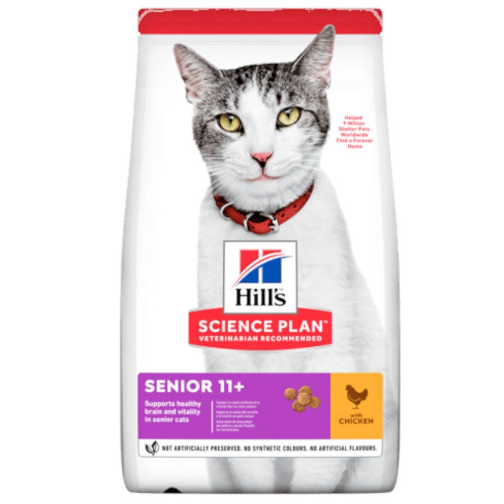 Hill's Science Plan Senior 11+ Katzenfutter mit Huhn Pellets 3 kg