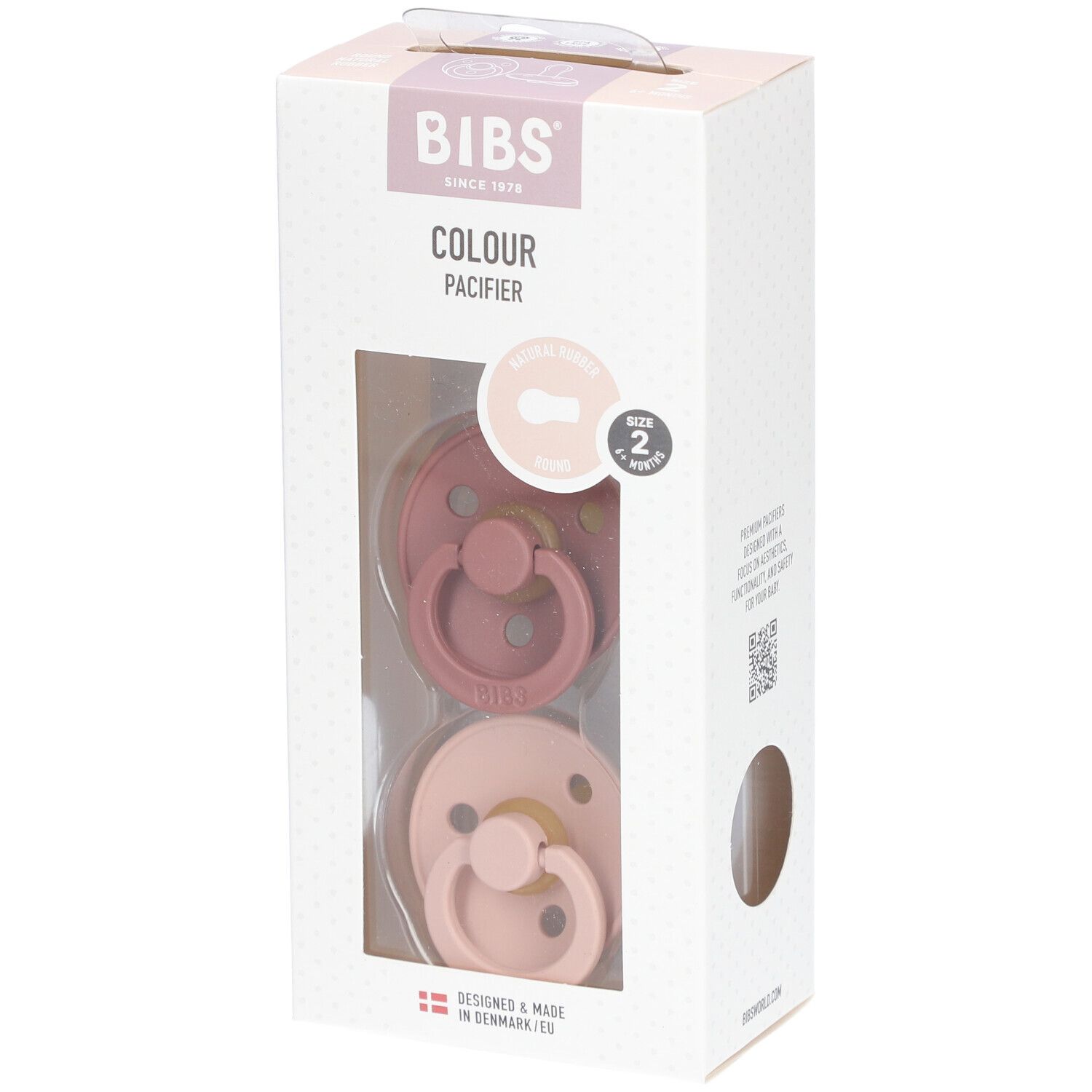 Bibs® Bibs Colour Woodchuck-Blush 6-18 Monate Größe 2 Schnuller St braun