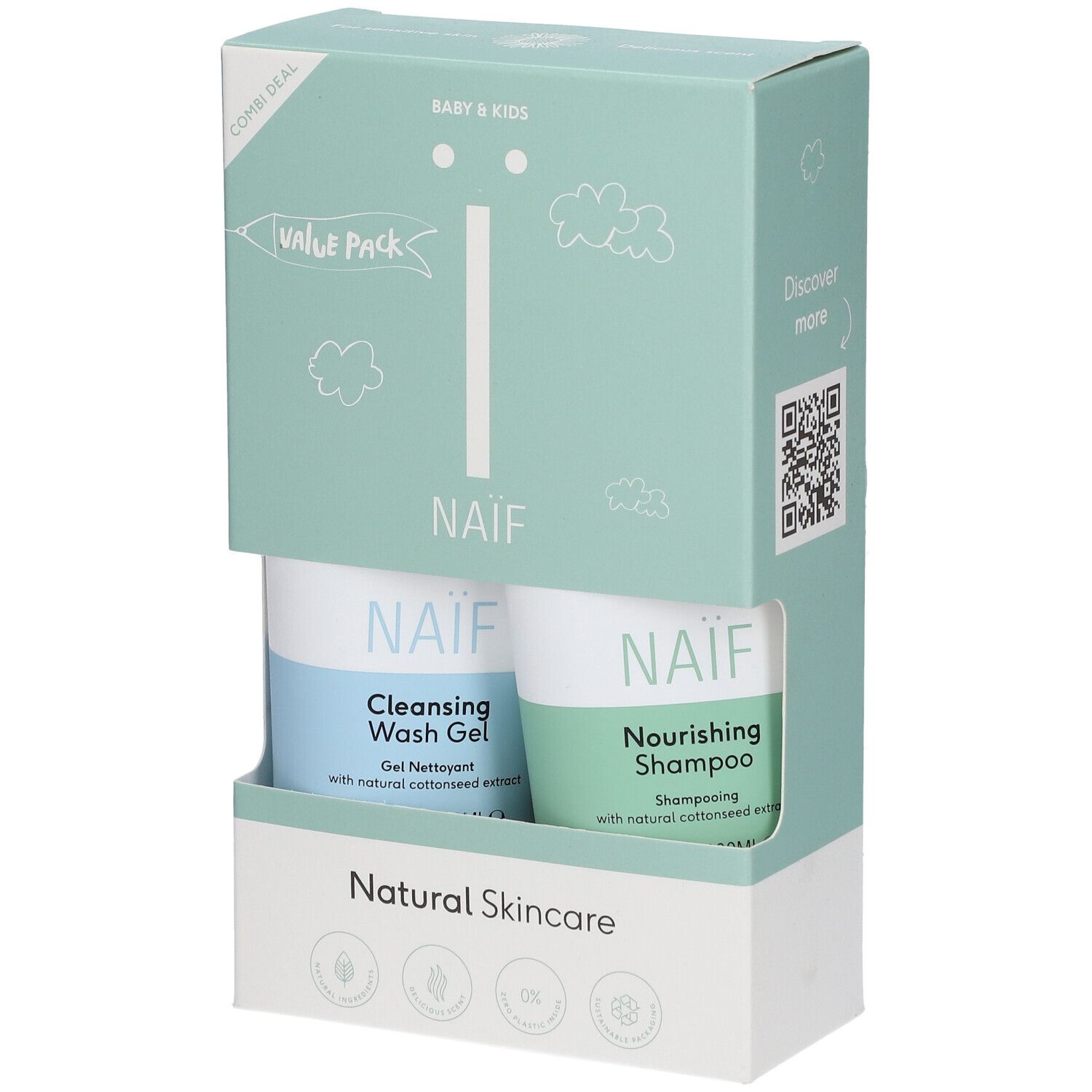 Naïf® Baby & Kids Shampoo Duschgel Set Kombipackung 1 St Unisex