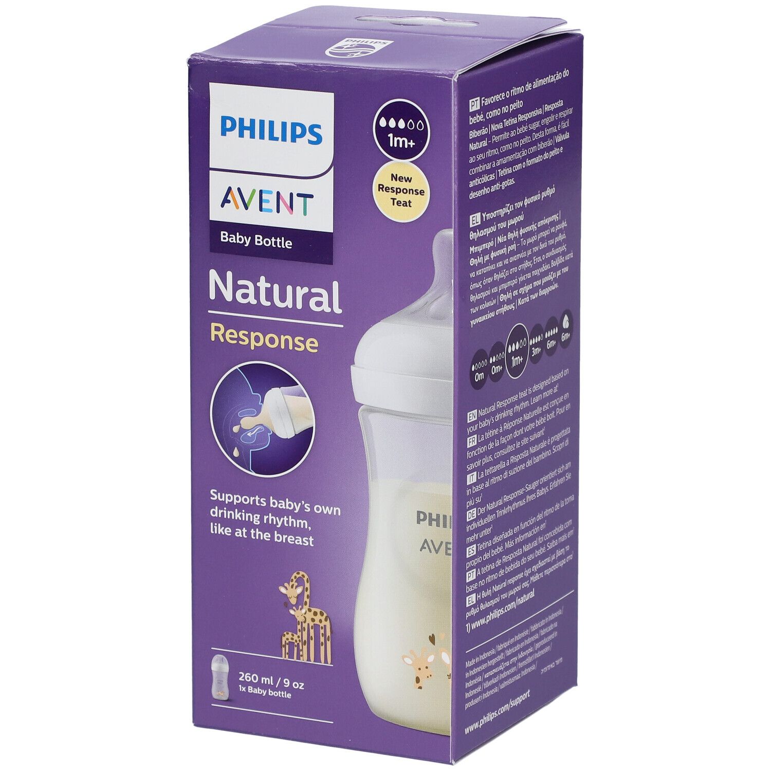 Philips Avent Natural Response Babyflasche mit natürlicher Reaktion 260 ml Scy903/66 Flaschen 1 St transparent