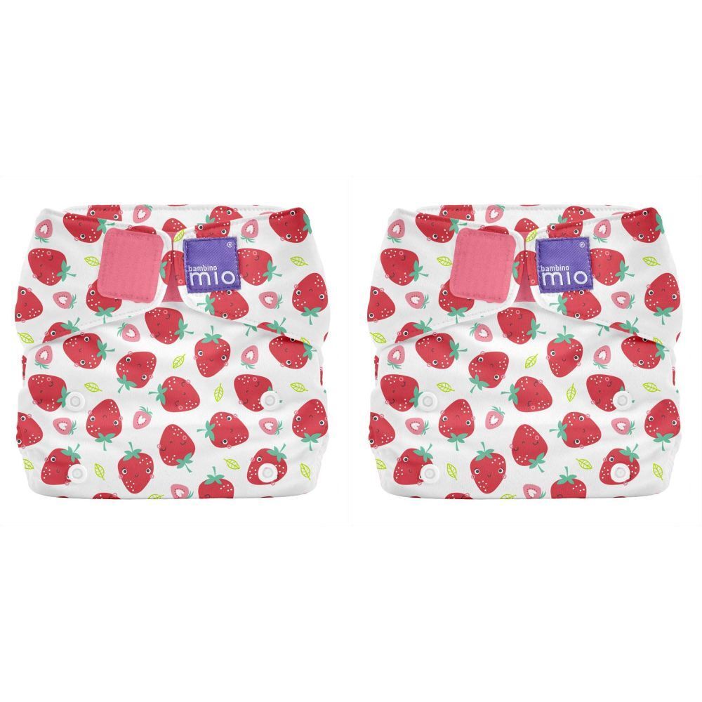 bambino mio miosolo classic All-in-One Stoffwindel Erfrischende Erdbeere Windeln 2x1 St