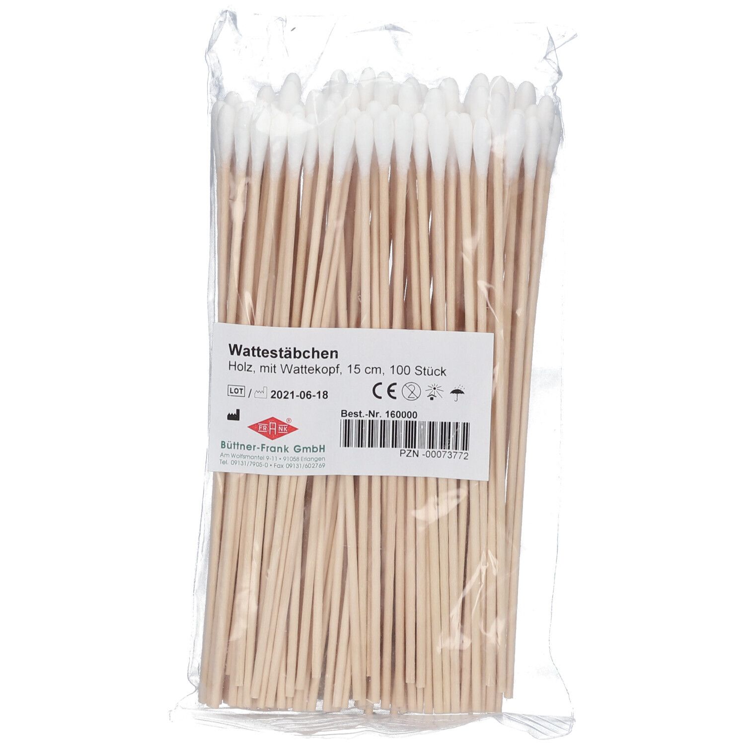 Frank® Wattestab mit Wattekopf Stäbchen 100 St