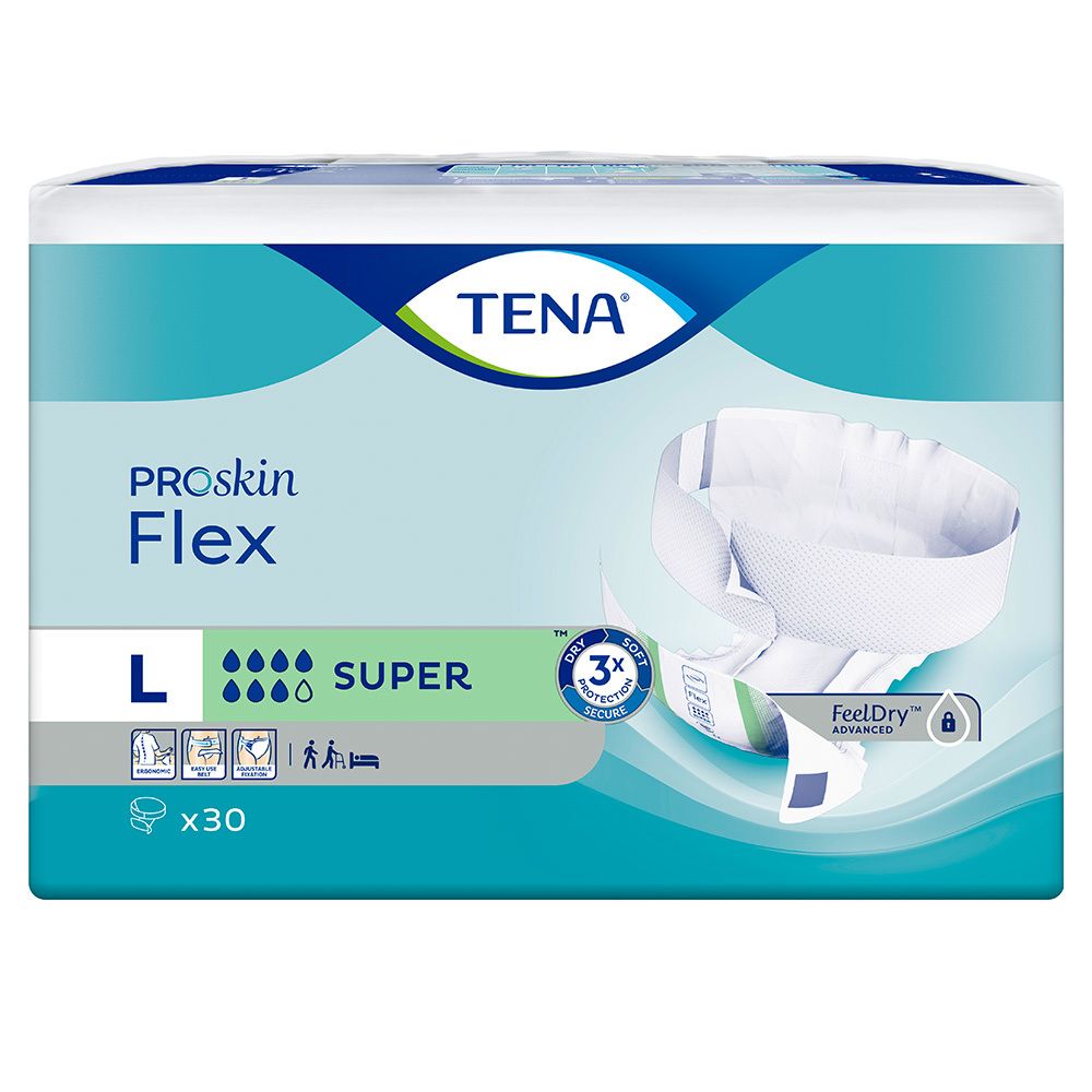 Tena Flex Super L Windeln 30 St weiss Unisex