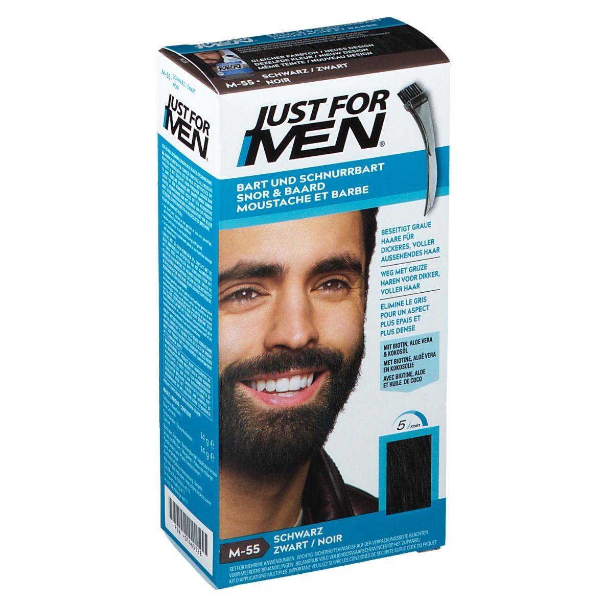 Just FOR MEN Pflege-Brush-In-Color-Gel schwarz Gel 28,4 ml Männer
