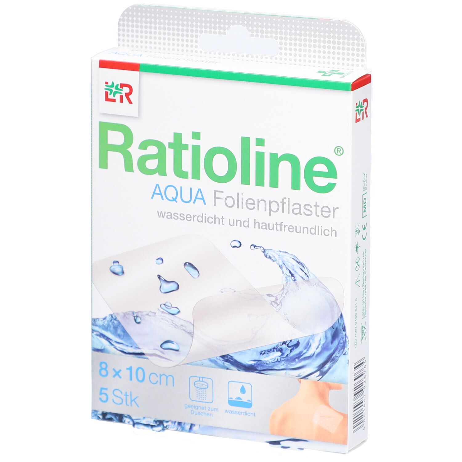 Ratioline® aqua Duschpflaster, transparent 8 x 10 cm Pflaster 5 St