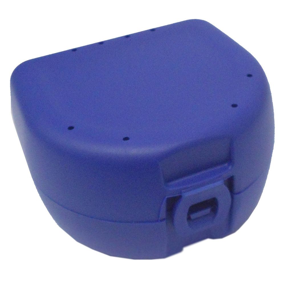 Prothesen-/Zahnspangenbox Universell Dunkelblau Box 1 St blau