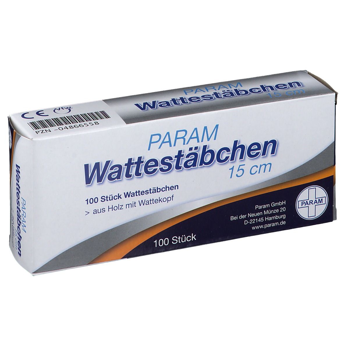 Param Wattestäbchen Stäbchen 100 St