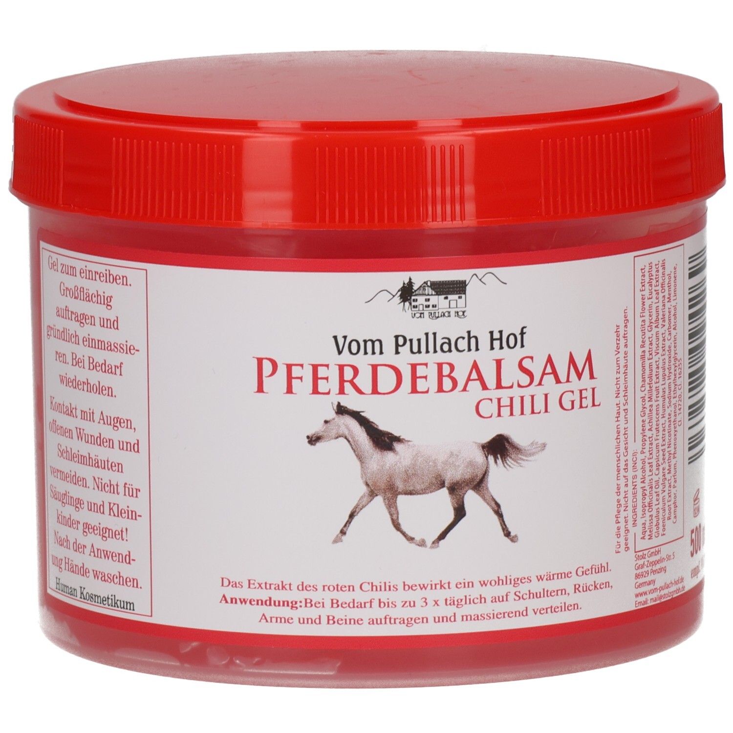 Vom Pullach Hof Pferdebalsam Chili Gel Liniment 500 ml