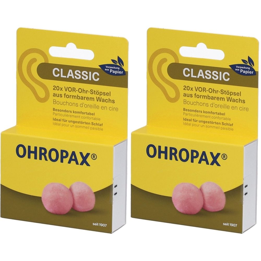 Ohropax® Classic Wachs Vor-Ohr Stöpsel 2x20 St