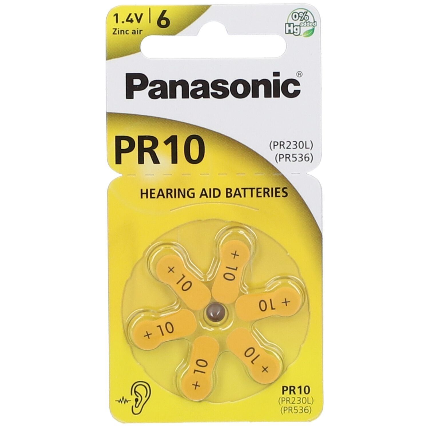 Panasonic Pr10 Hörgerätebatterien 5x6 St