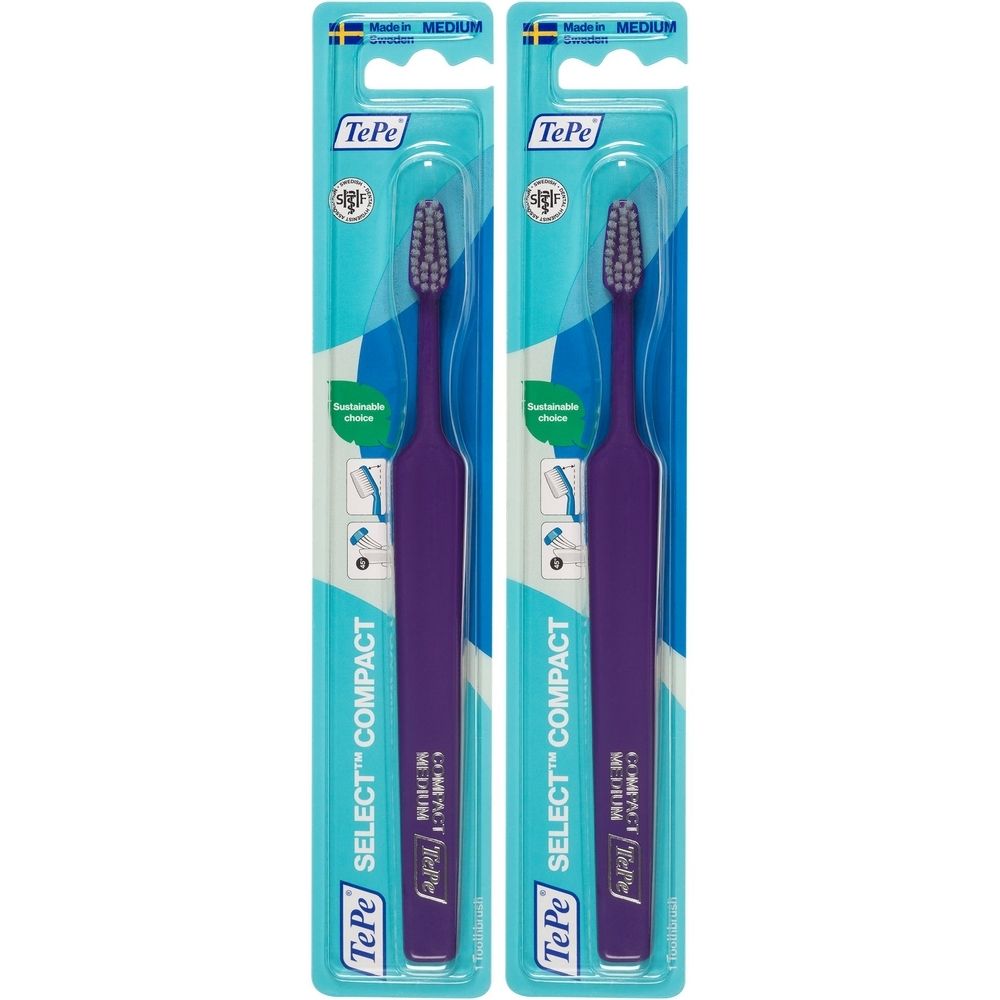 TePe Select™ Compact Zahnbürste Medium 2x1 St
