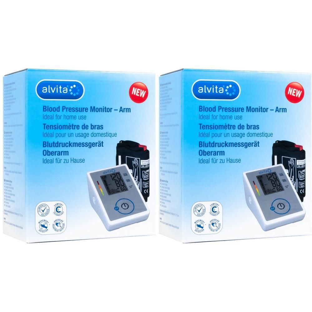 alvita® Oberarm-Blutdruckmessgerät 2x1 St