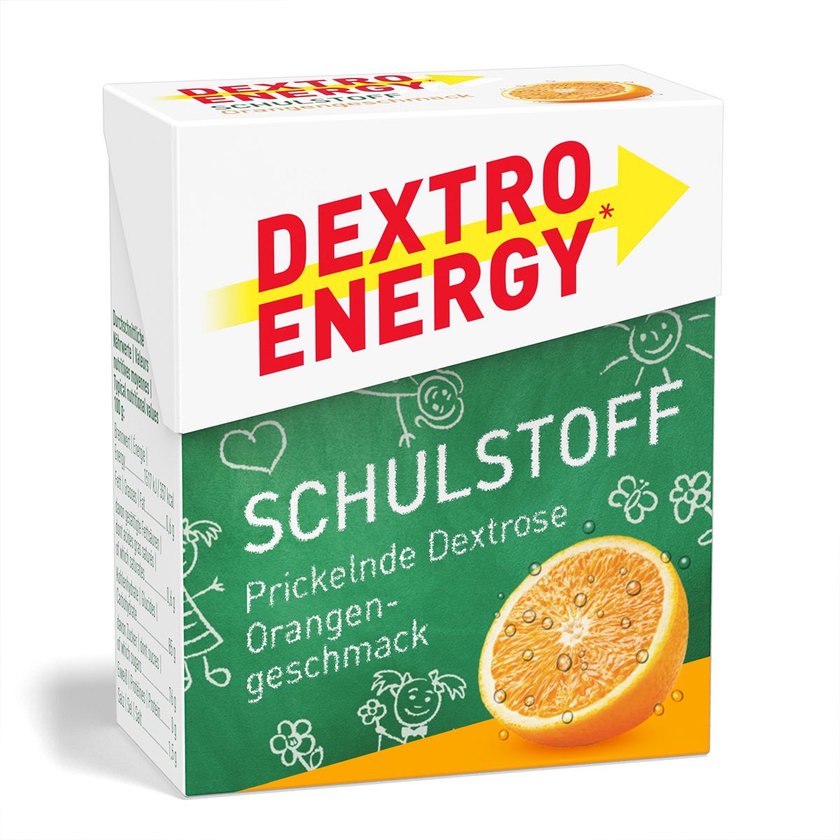 Dextro Energy Schulstoff Orange Täfelchen 50 G