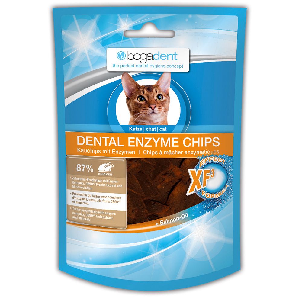 bogadent Dental Enzyme Chips Huhn für Katzen Futter 50 g