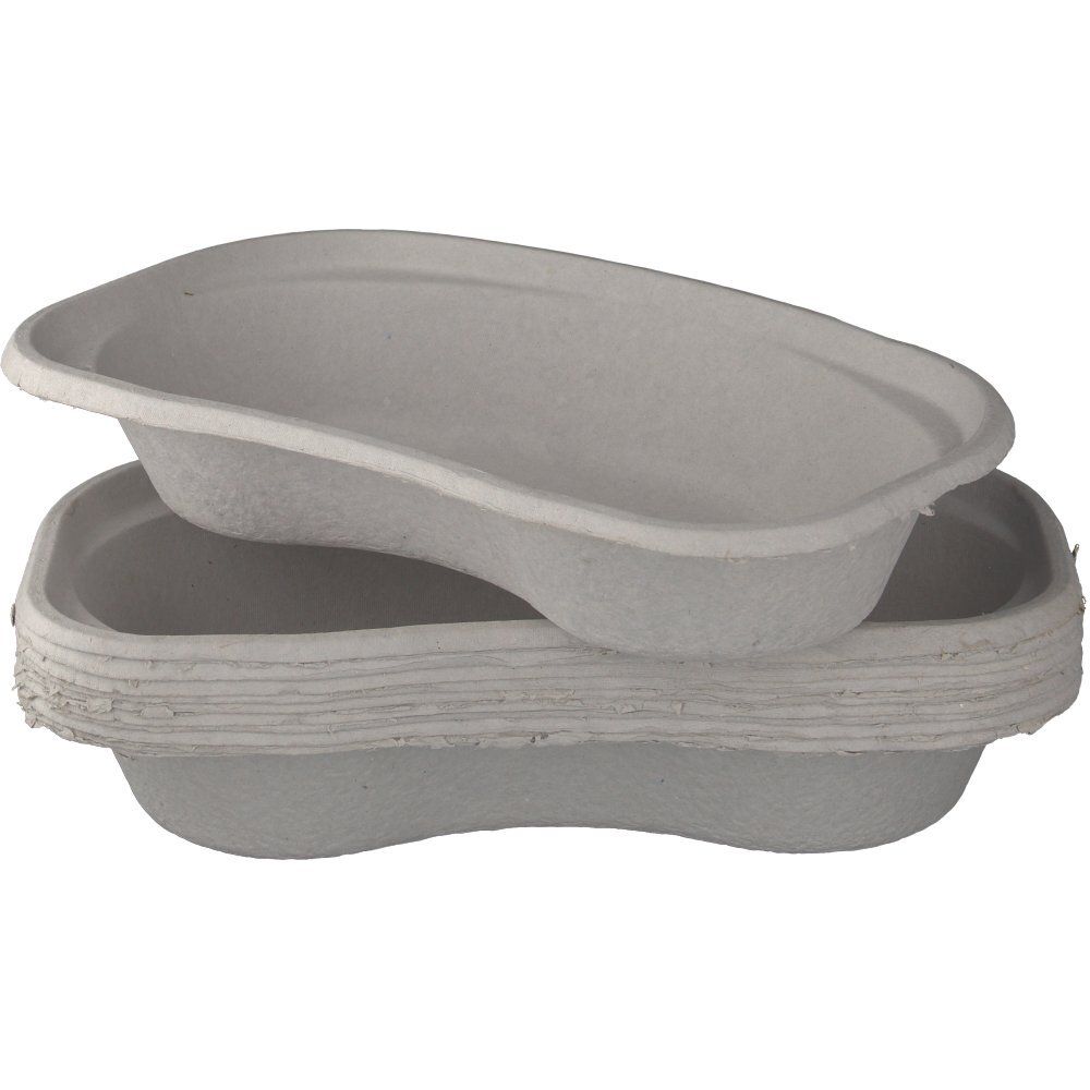 Nierenschale Pappe 48 x 150 255 mm grau Schale 10 St