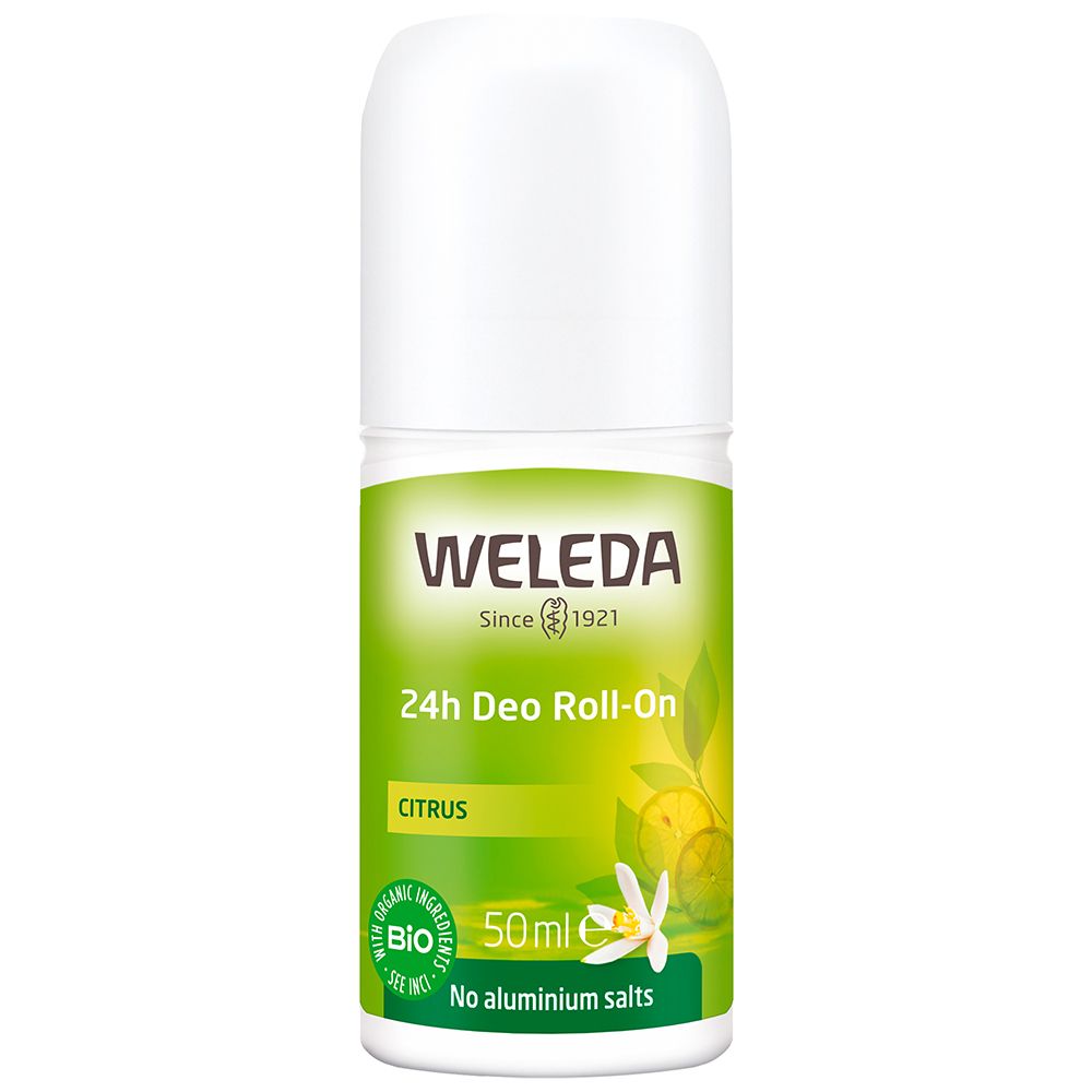 Weleda 24H Deo Roll-On Citrus - Natürlich Frisch Und Wirksam, Schutz Ohne Aluminiumsalze Körperpflege 50 Ml Unisex