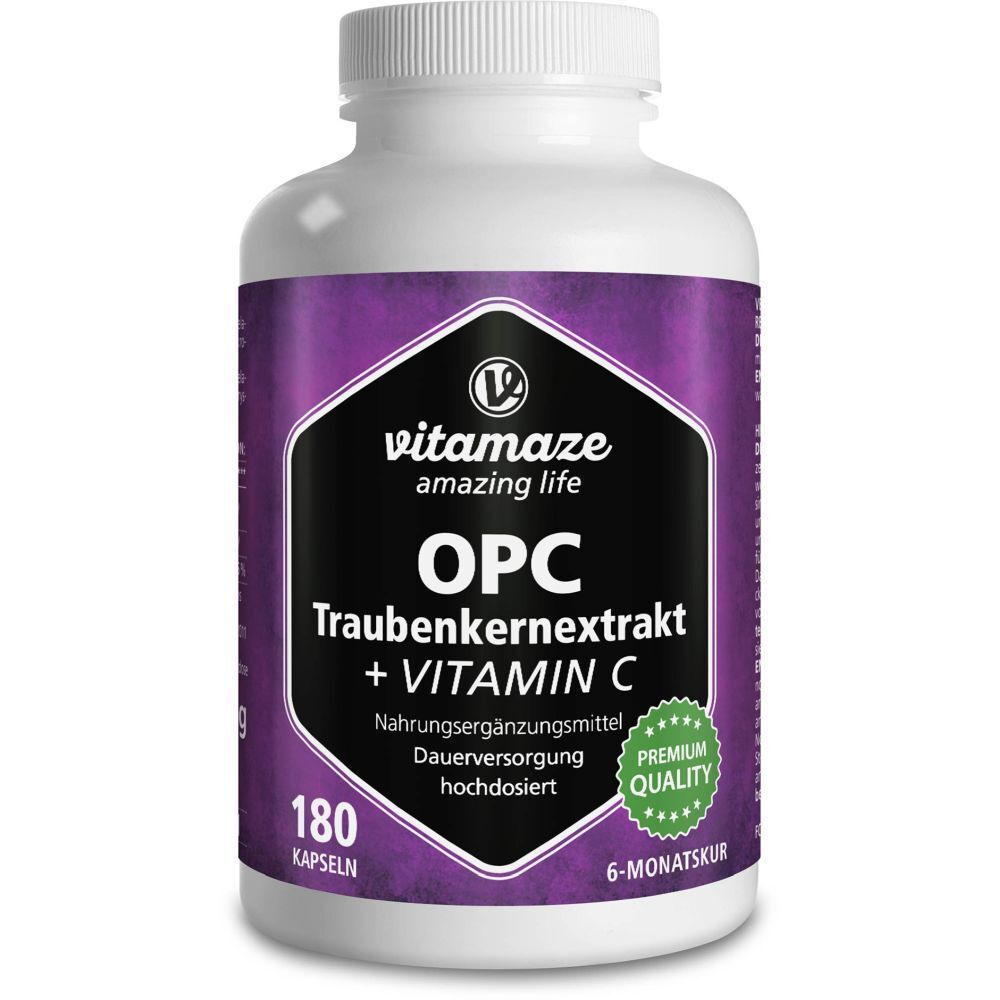 Vitamaze Kinder Opc Traubenkernextrakt Hochdosiert + Vitamin C Kapseln 180 St
