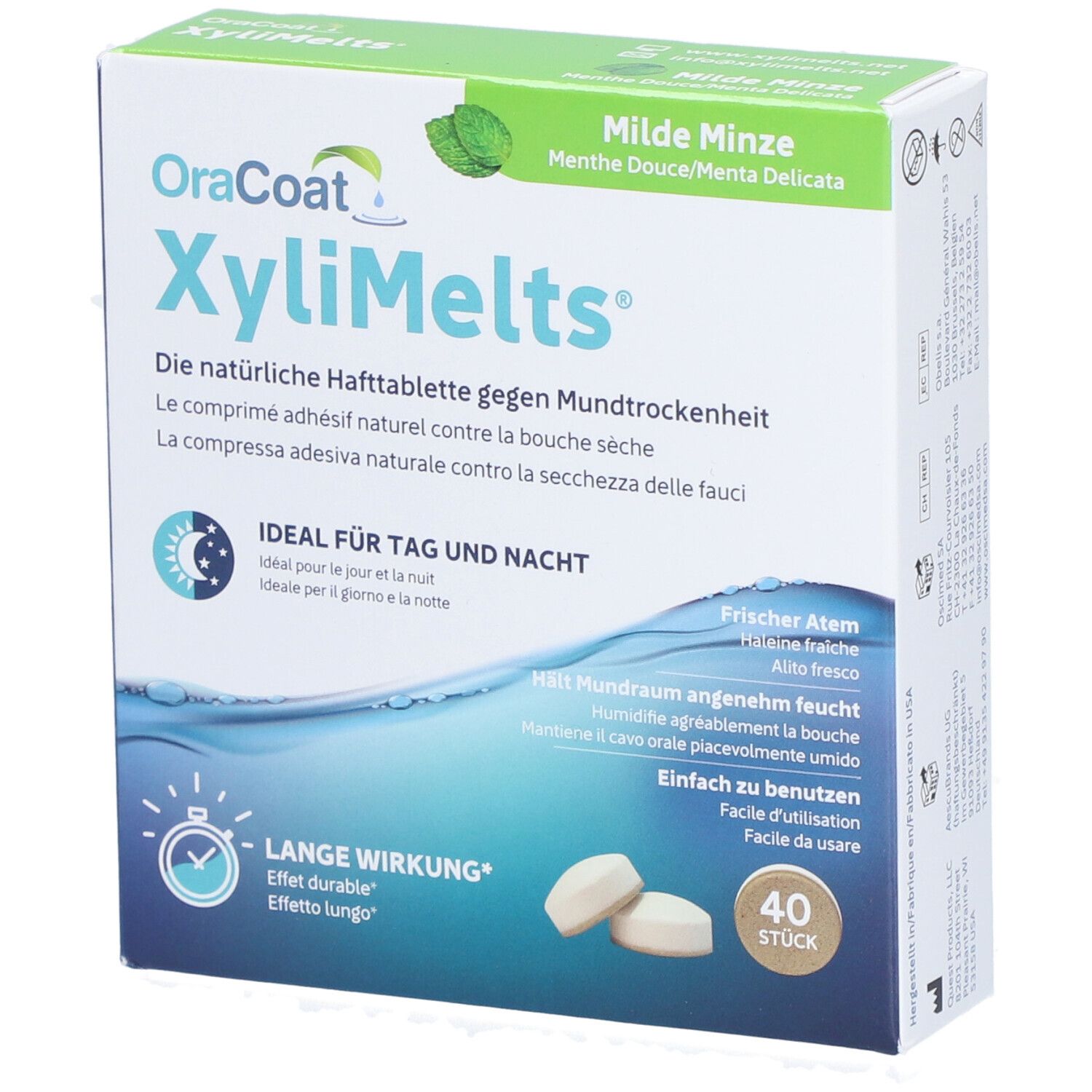 OraCoat XyliMelts® Milde Minze Tabletten 40 St