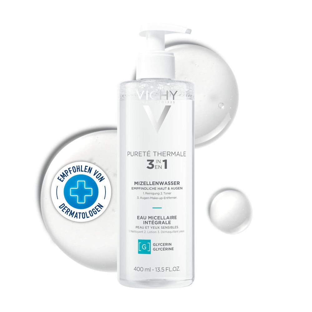 Vichy Pureté Thermale Mizellen Reinigungsfluid Flüssigkeit 400 ml Frauen