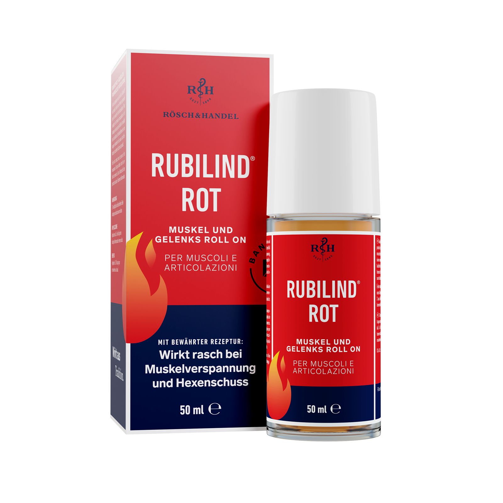Rubilind Rubilind® Rot Muskel- Und Gelenks Roll-On Roller 50 Ml Unisex