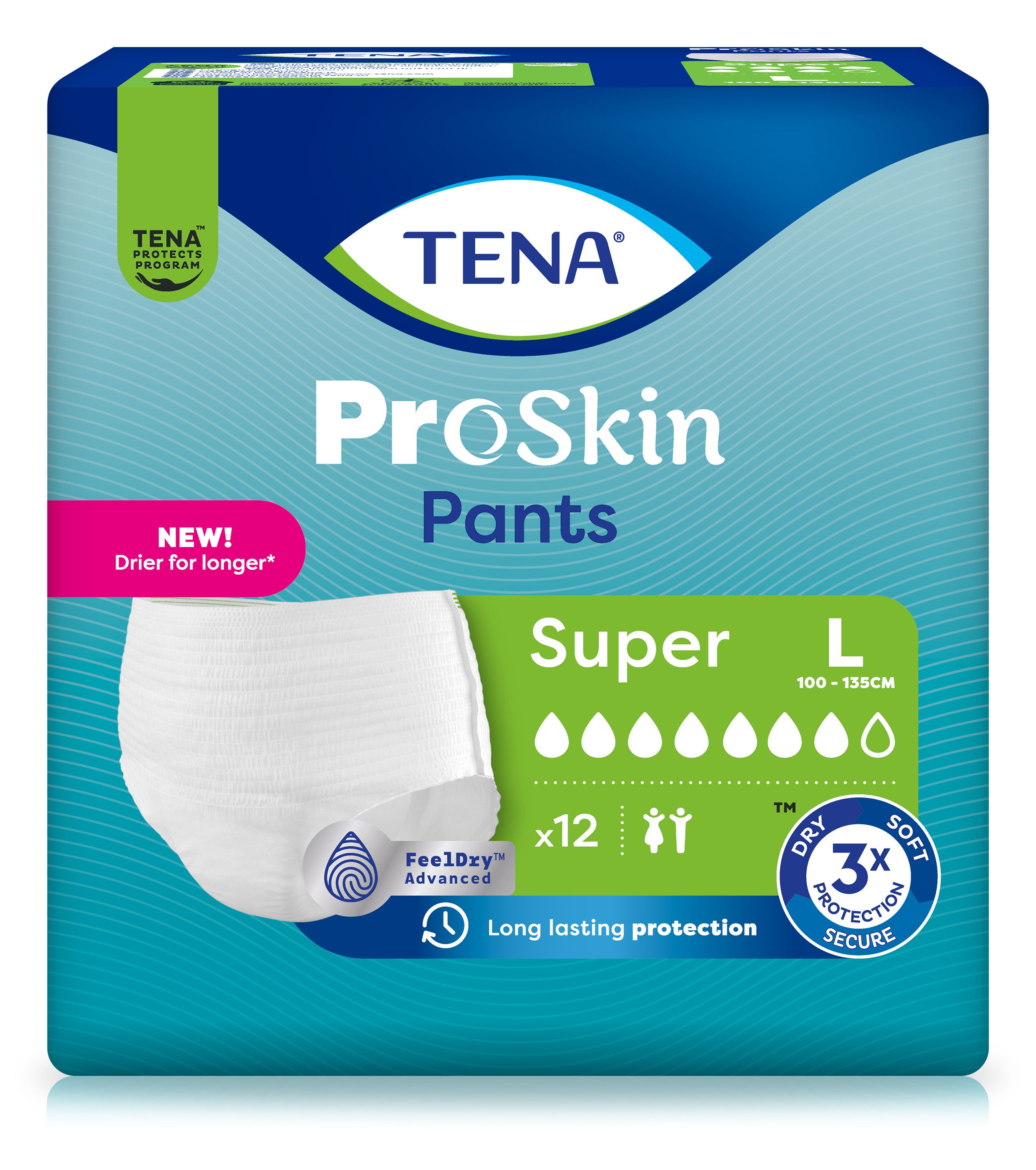 Tena Pants Super Inkontinenzpants Gr. L Einweghosen 12 St weiss Unisex