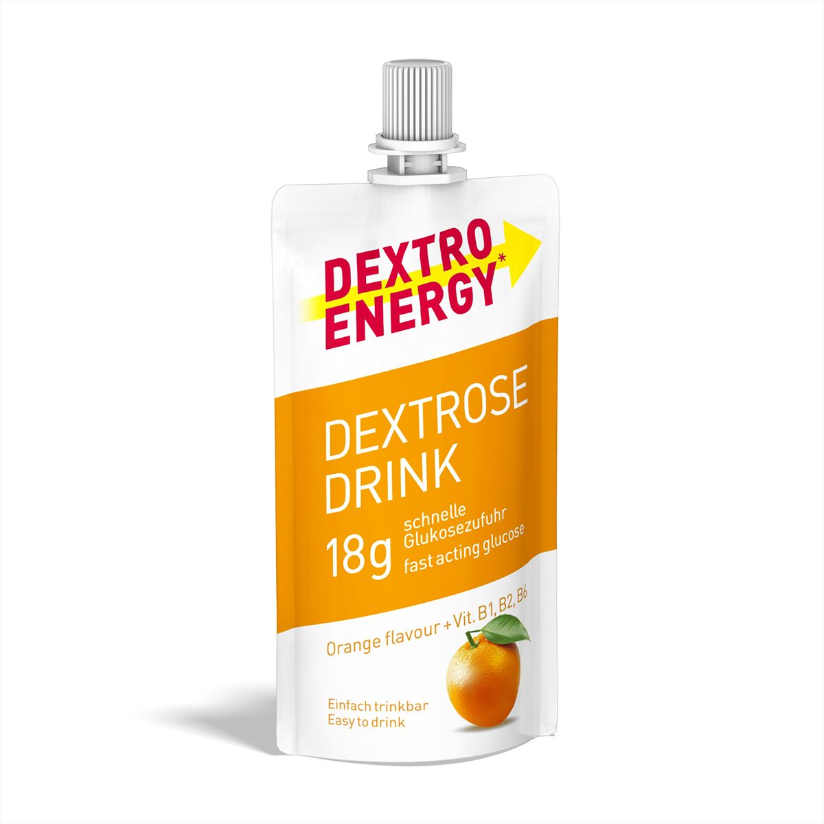 Dextro Energy Dextrose Drink Orange – 24G Kohlenhydrate Flüssigkeit 50 Ml
