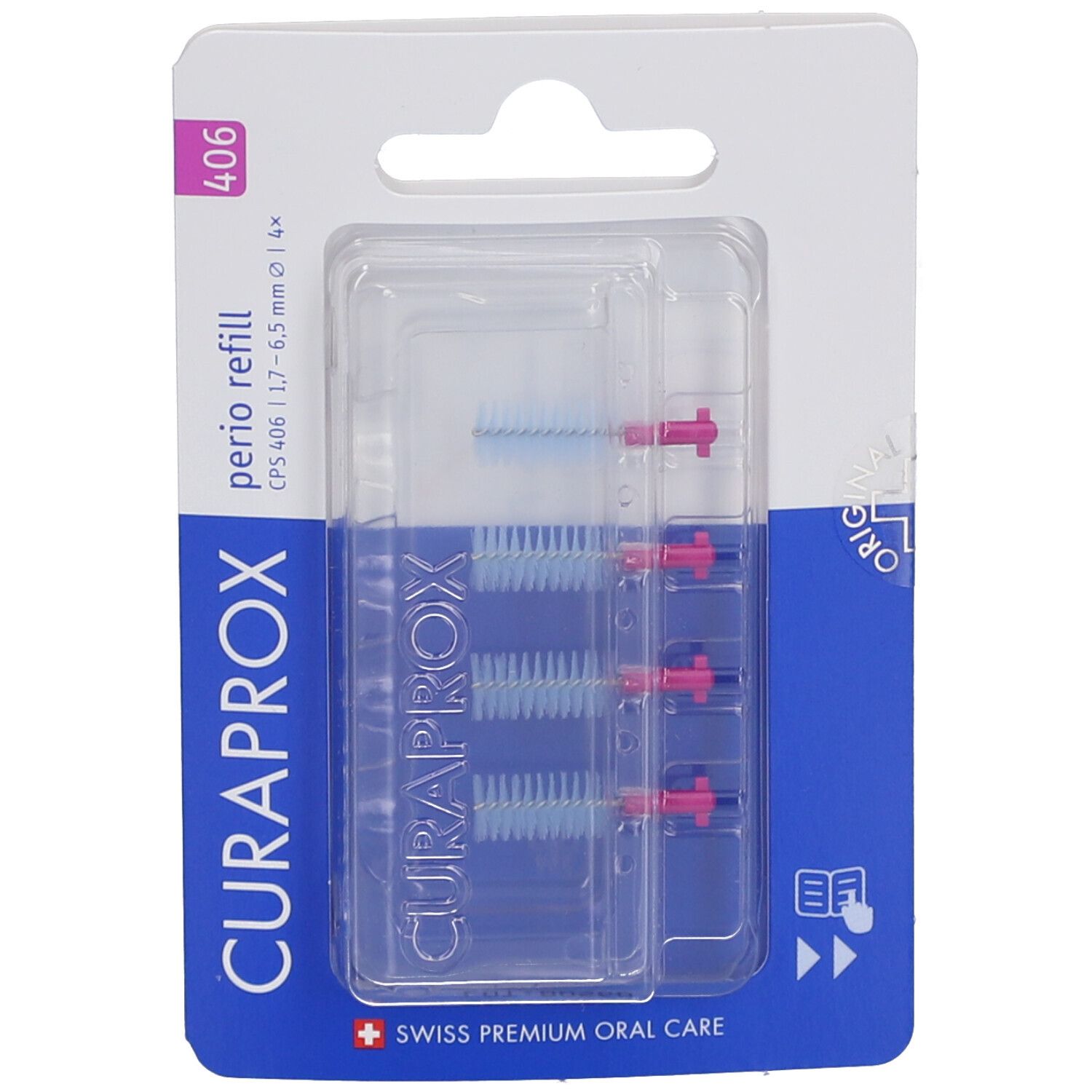 Curaprox CPS 406 Perio Refill Zahnbürste 4 St