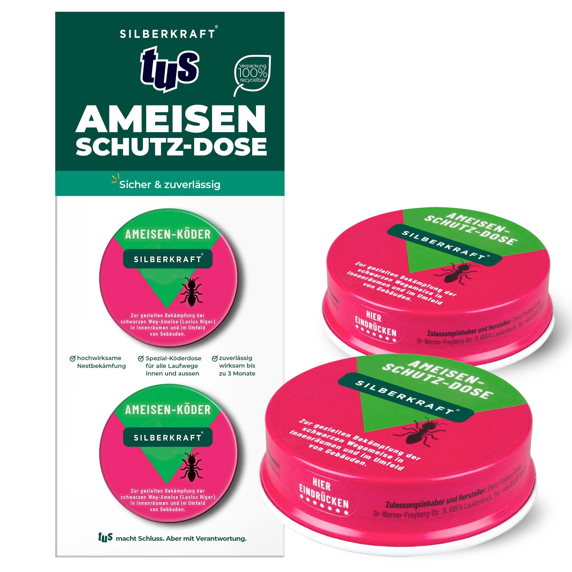Silberkraft Ameisen-Ex Köderdose 2 St