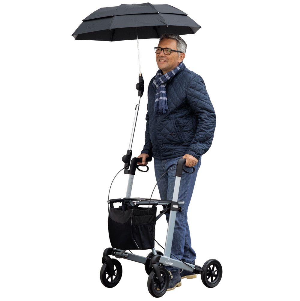 Regenschirm für Russka Rollator Vital 1 St schwarz